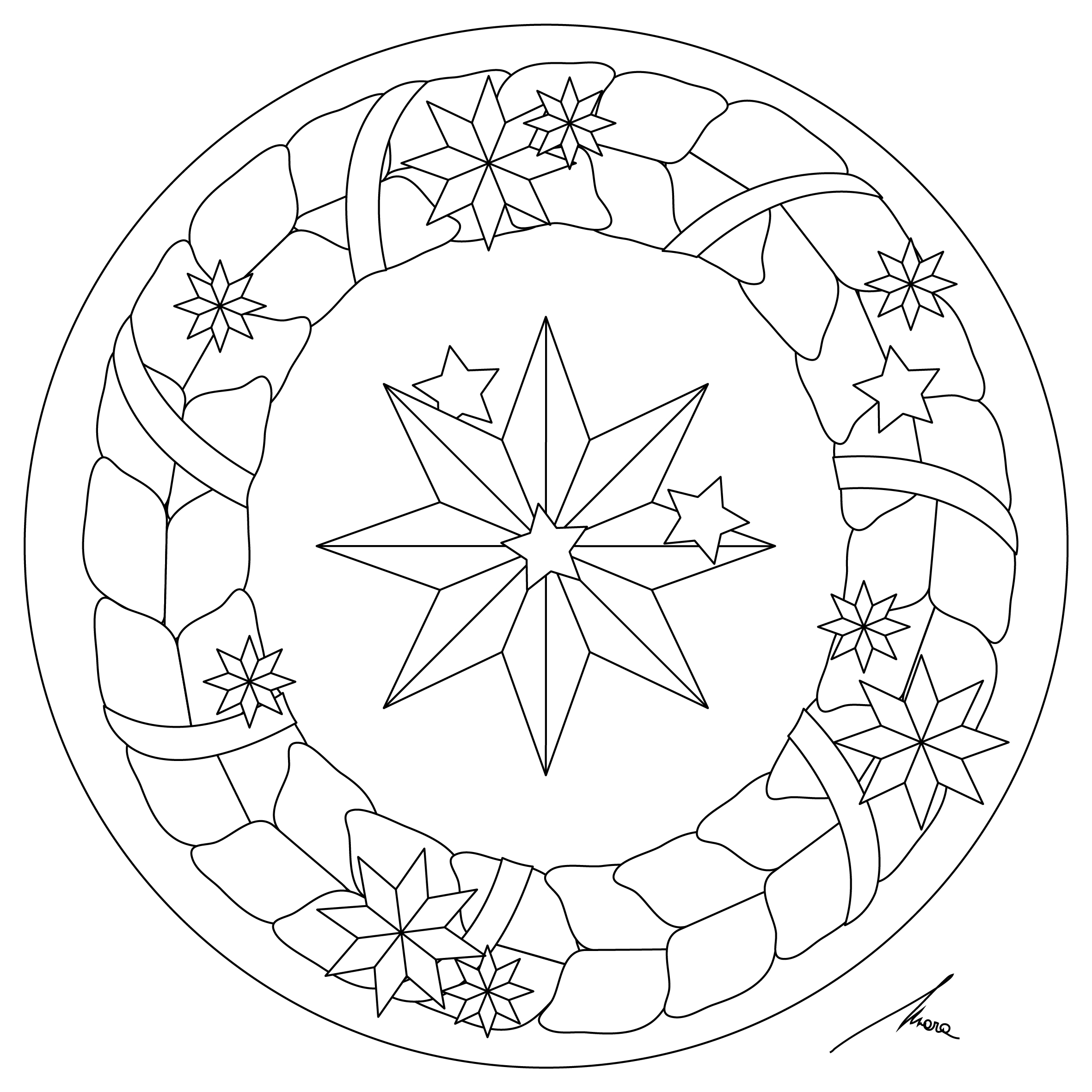 Mandala da colorare dicembre  I Mandala di Annalisa Ippolito